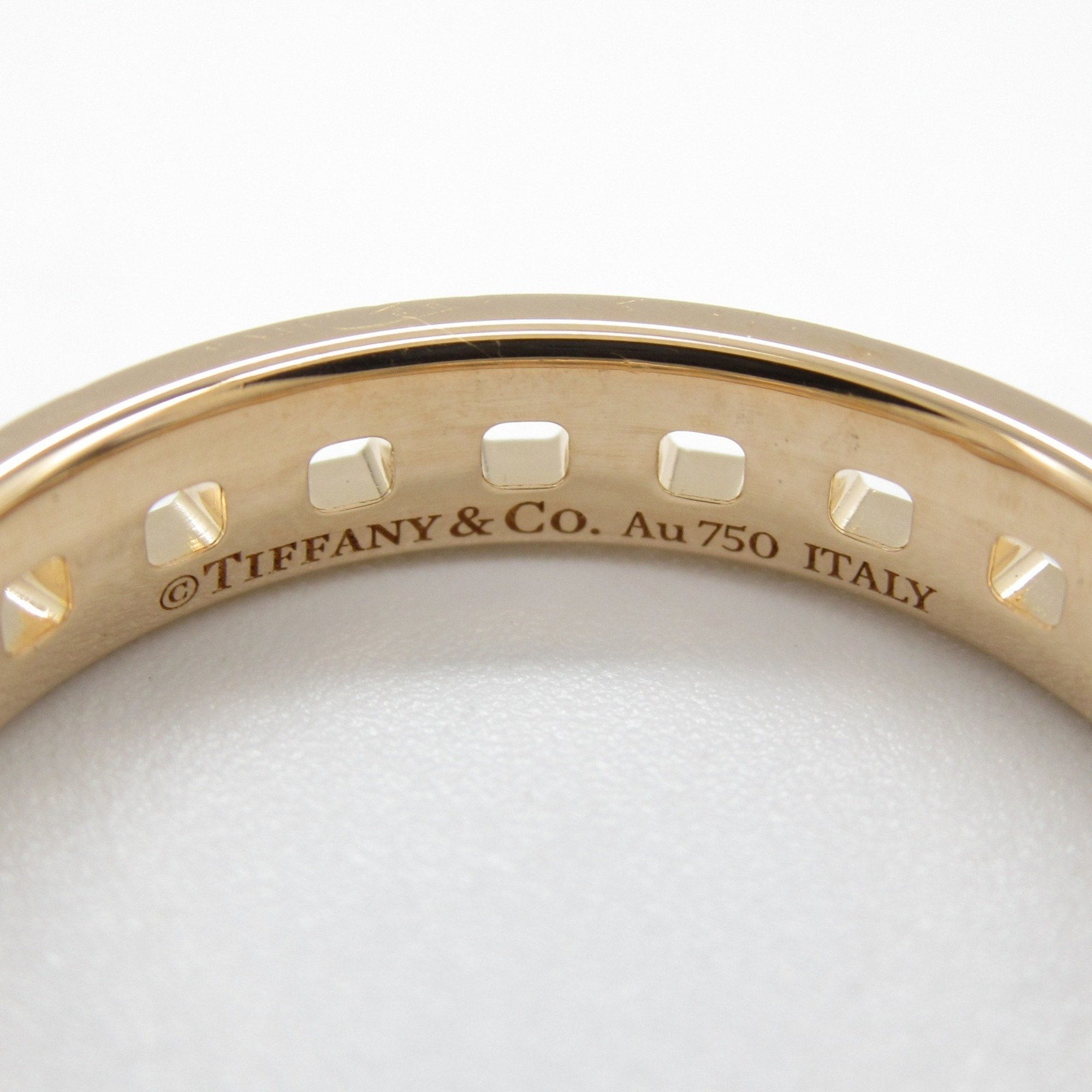 Tiffany & Co. T True Narrow Ring, K18PG (pink gold), ladies' gold