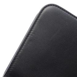 Tiffany & Co. Round Long Wallet Leather Women's Black