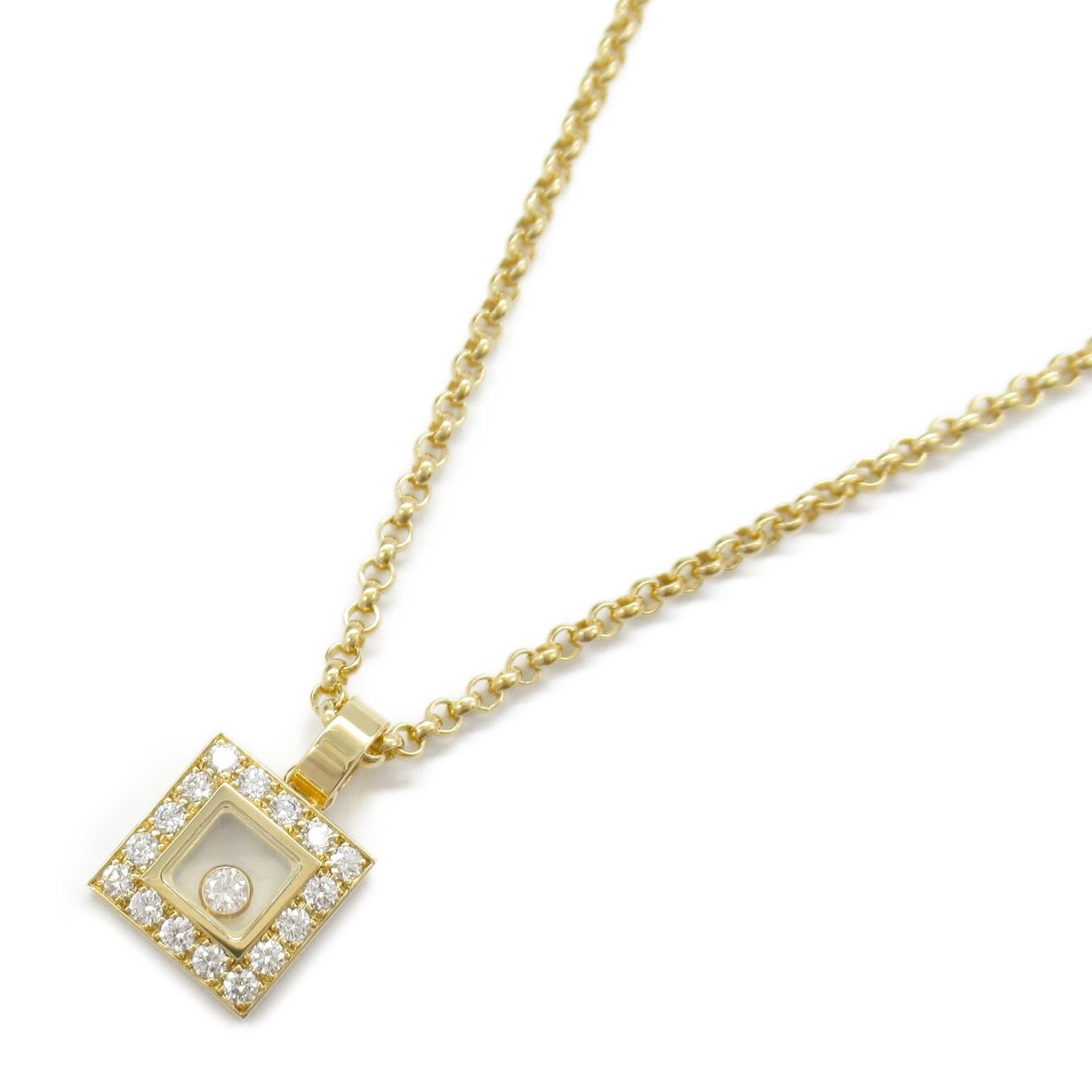 Chopard Happy Diamond Necklace K18 (yellow gold) Ladies Clear