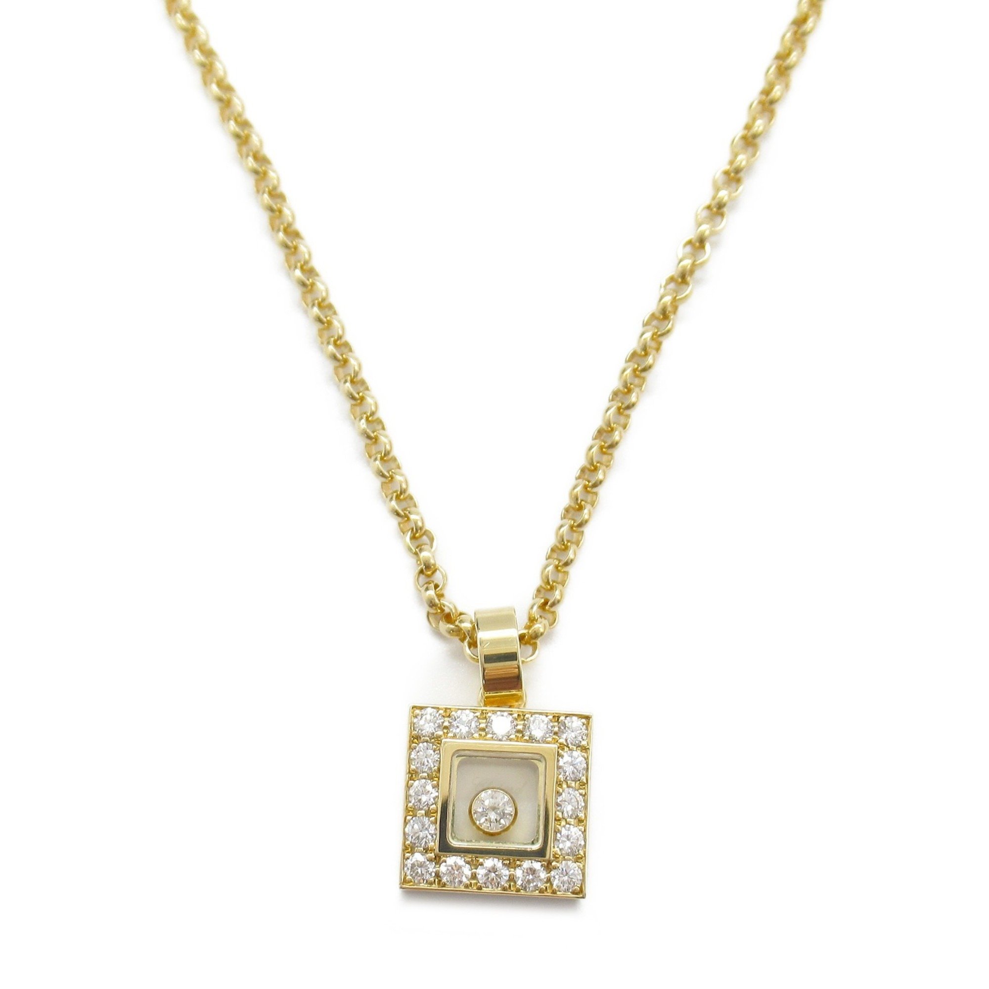 Chopard Happy Diamond Necklace K18 (yellow gold) Ladies Clear