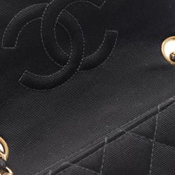 CHANEL Matelasse Shoulder Bag Canvas Women's Black A35200