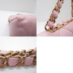 CHANEL Chain Shoulder Bag Calfskin (Cowhide) Women's Pink