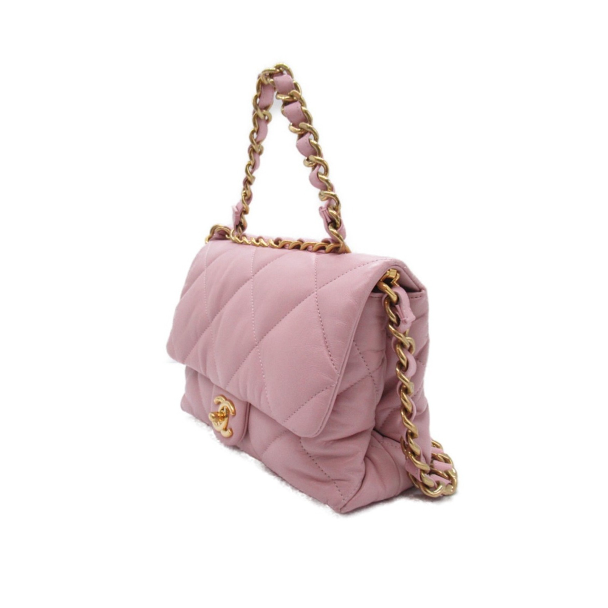 CHANEL Chain Shoulder Bag Calfskin (Cowhide) Women's Pink