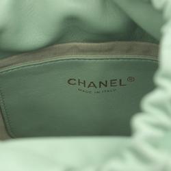 CHANEL Matelasse Shoulder Bag Leather Women's Green AS2284