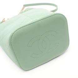 CHANEL Matelasse Shoulder Bag Leather Women's Green AS2284