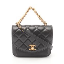 CHANEL Matelasse Shoulder Bag Leather Caviar Skin (Grained Calf) Women's Black AS0785