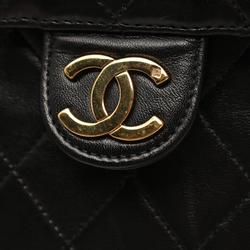 CHANEL Matelasse Shoulder Bag, Lambskin, Women's, Black