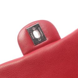 CHANEL Matelasse Shoulder Bag Leather Women's Red