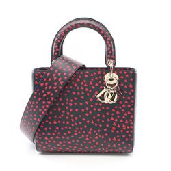 Christian Dior Dior Lady handbag bag leather ladies navy red