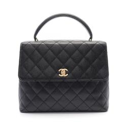 CHANEL Matelasse Handbag Bag Caviar Skin (Grained Calf) Women's Black A12397