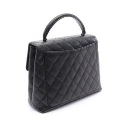 CHANEL Matelasse Handbag Bag Caviar Skin (Grained Calf) Women's Black A12397