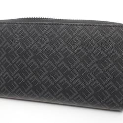 Dunhill Signature Round Long Wallet Coated Canvas Leather Men's Black 21R2180LT001R