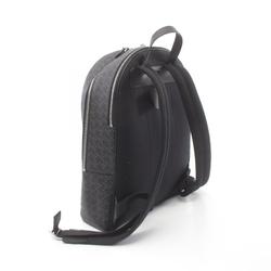 Dunhill Monogram Pattern Rucksack Backpack Bag Coated Canvas Leather Men's Black 24R3721LT001R