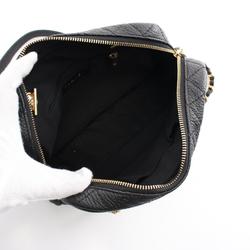 CHANEL Matelasse Shoulder Bag Leather Women's Black