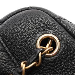 CHANEL Matelasse Shoulder Bag Leather Women's Black