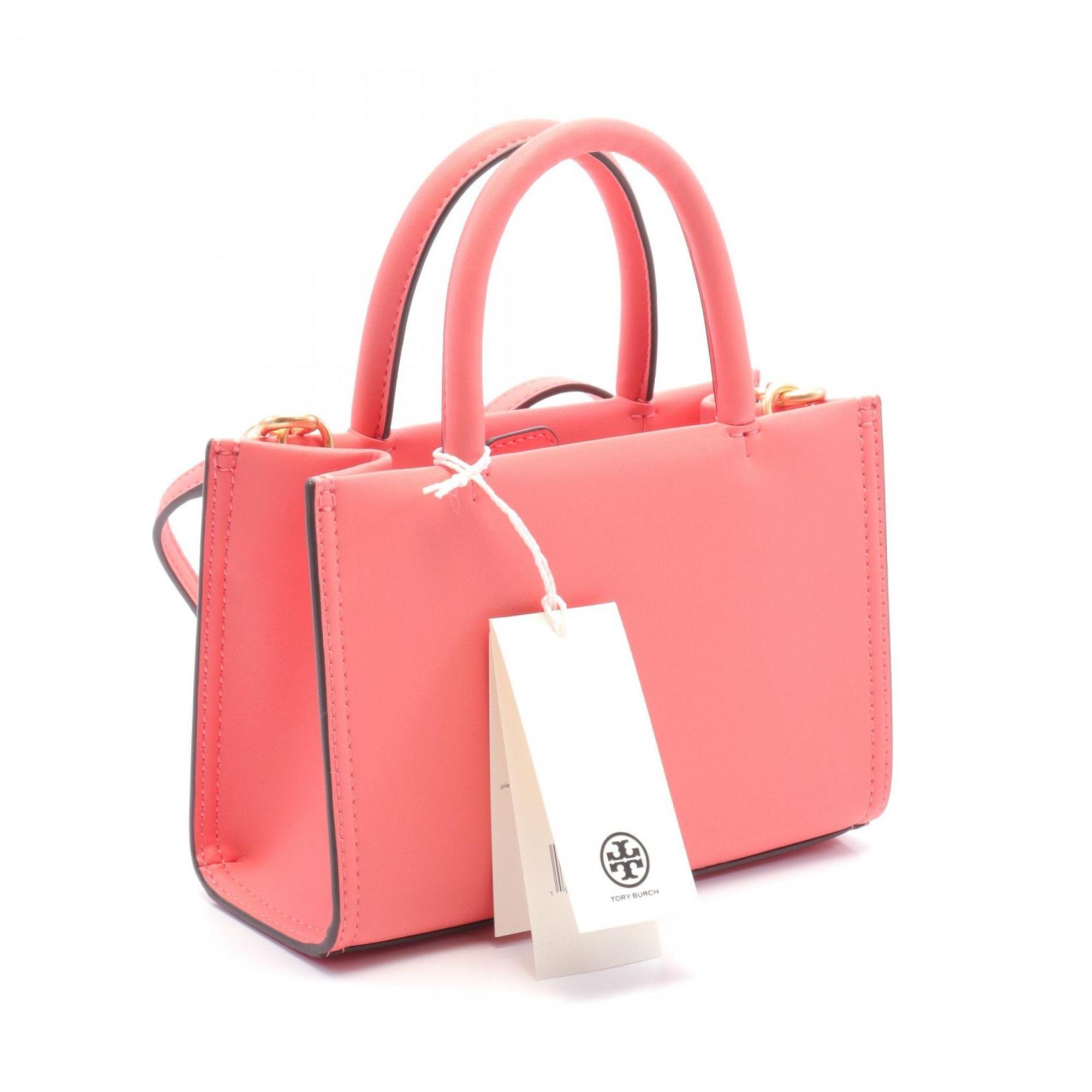 Tory Burch ELLA BIO Tote Bag Leather Women's Pink 145613653