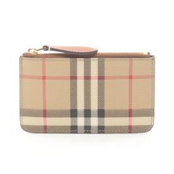 Burberry Check Wallet/Coin Case Wallet Coated Canvas Women's Beige Multicolor 8094428