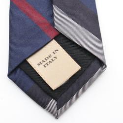 Burberry Check Necktie Clothing Silk Men's Navy Multicolor 8000230