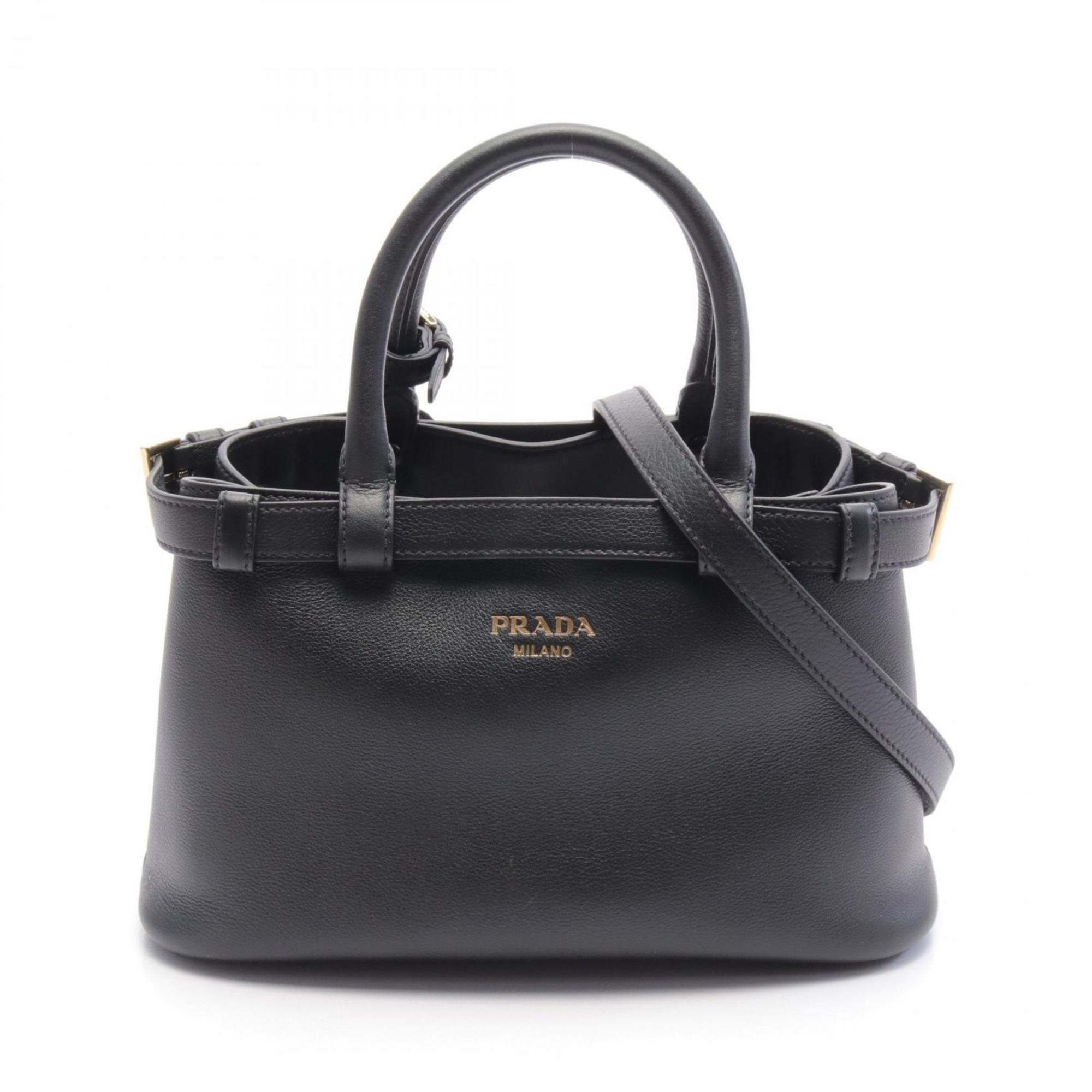 PRADA Handbag Bag Leather Women's Black 1B182CYSF0002