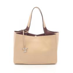 Tod's Timeless Tote Bag, Leather, Women's, Beige