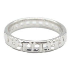 Tiffany & Co. T True Narrow Ring, K18WG (White Gold), Women's, Silver