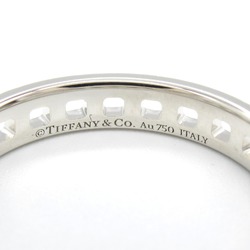 Tiffany & Co. T True Narrow Ring, K18WG (White Gold), Women's, Silver