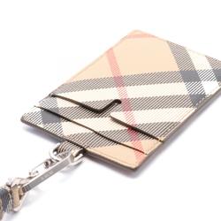 Burberry BURBERRY Business Card Holder/Card Case Coated Canvas Women's Beige Black Multicolor 8095694