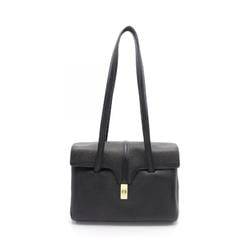 CELINE 16 Seize Medium Soft Tote Bag Leather Women's Black 195543CR838NO