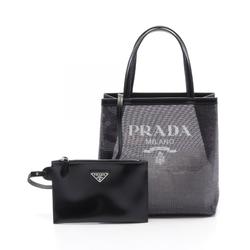 PRADA Handbag Bag Leather Sequins Women's Black