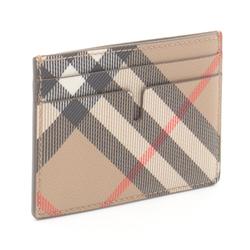 Burberry Check Card Holder Business Holder/Card Case Coated Canvas Women's Beige Multicolor 8091914