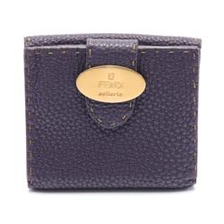 FENDI Bi-fold wallet Leather Women's Purple