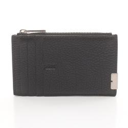 Burberry coin and business card holder, case, billfold, wallet, leather, men's, black, 8082578