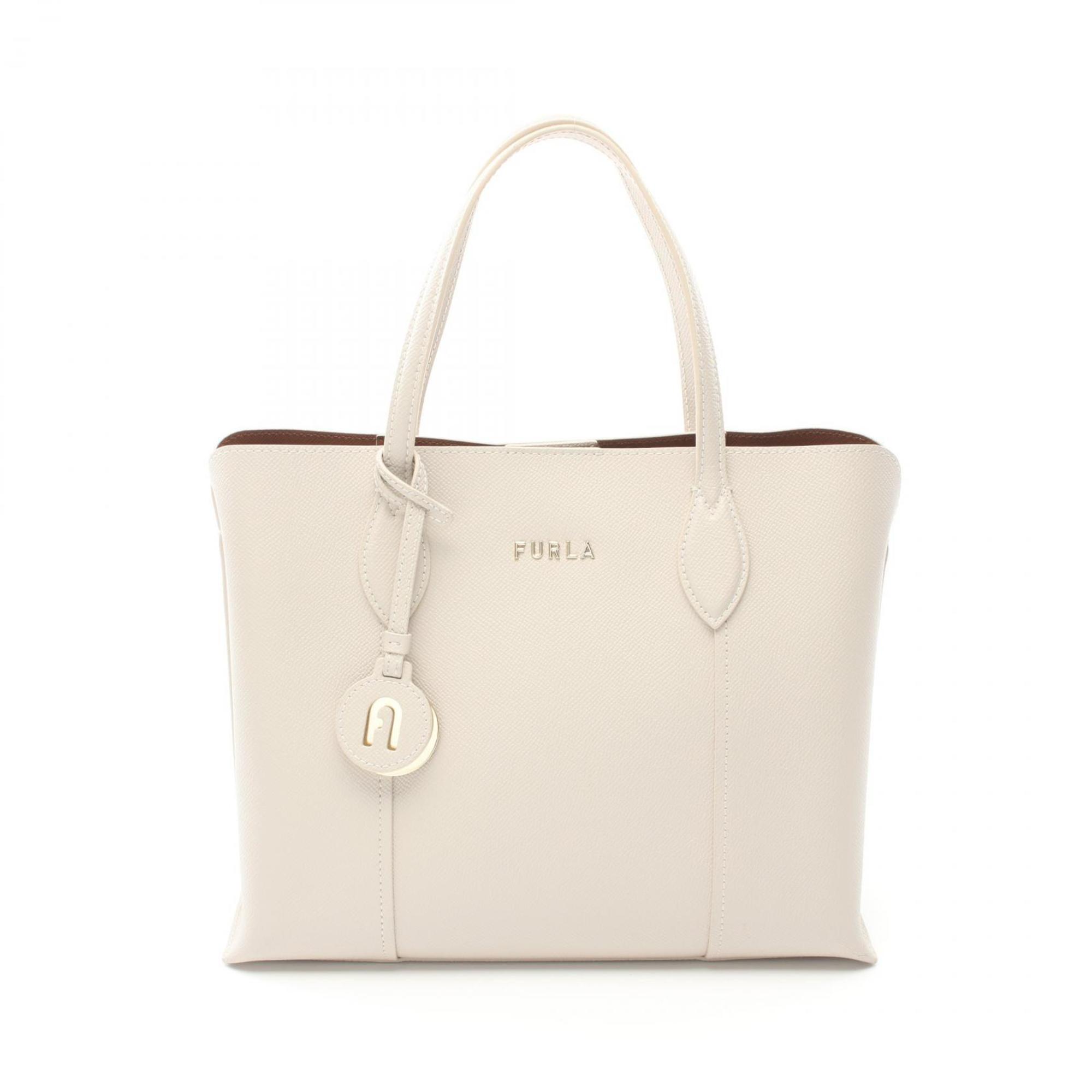 Furla VITTORIA M Tote Bag, Leather, Women's, Ivory