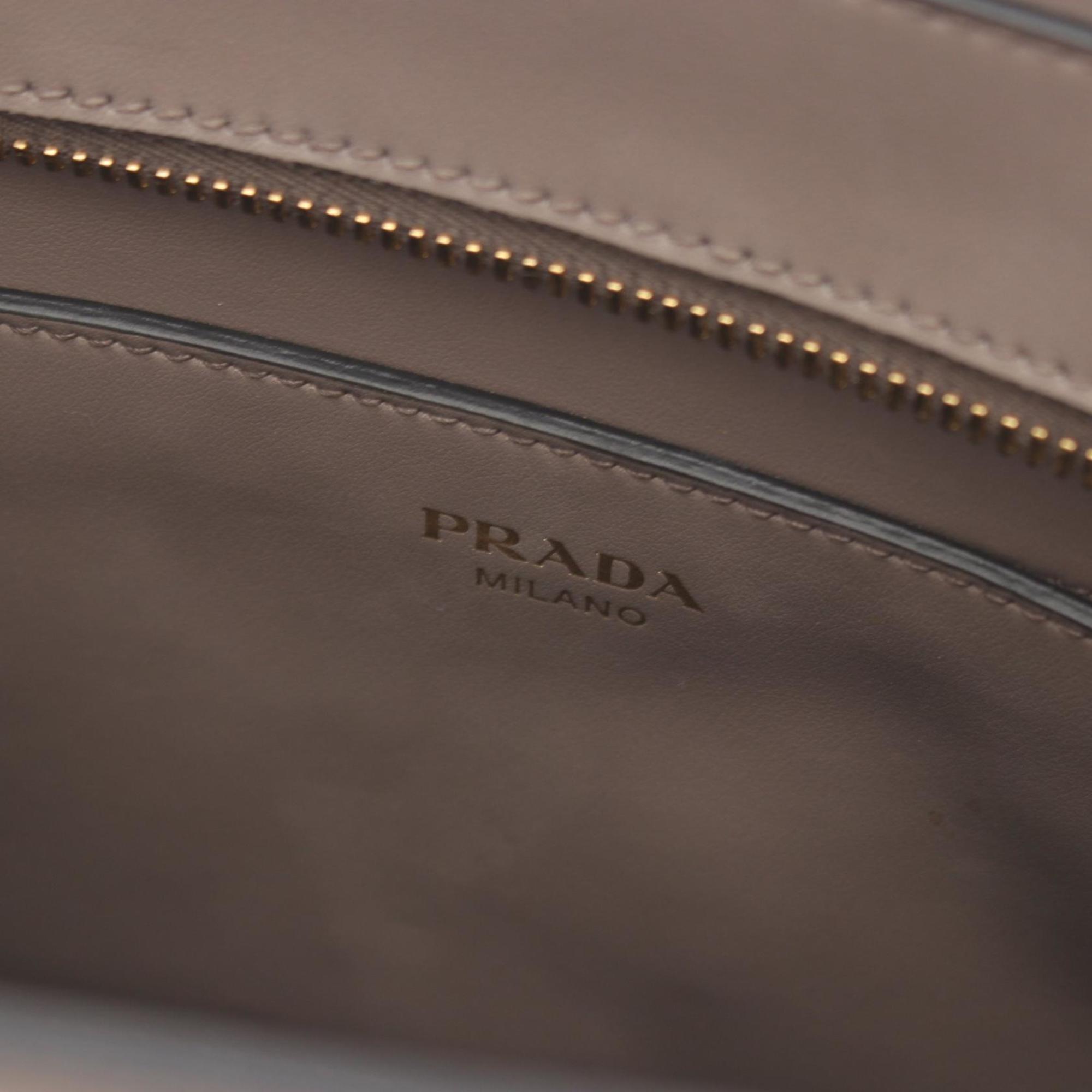 PRADA SAFFIANO + SOFT C Handbag Bag Saffiano Leather Women's Beige 1BA113