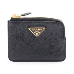 PRADA Wallet/Coin Case Wallet Saffiano Leather Women's Black 1MB047QHHF0002