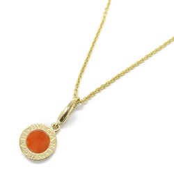 BVLGARI Coral Necklace K18 (Yellow Gold) Ladies Orange