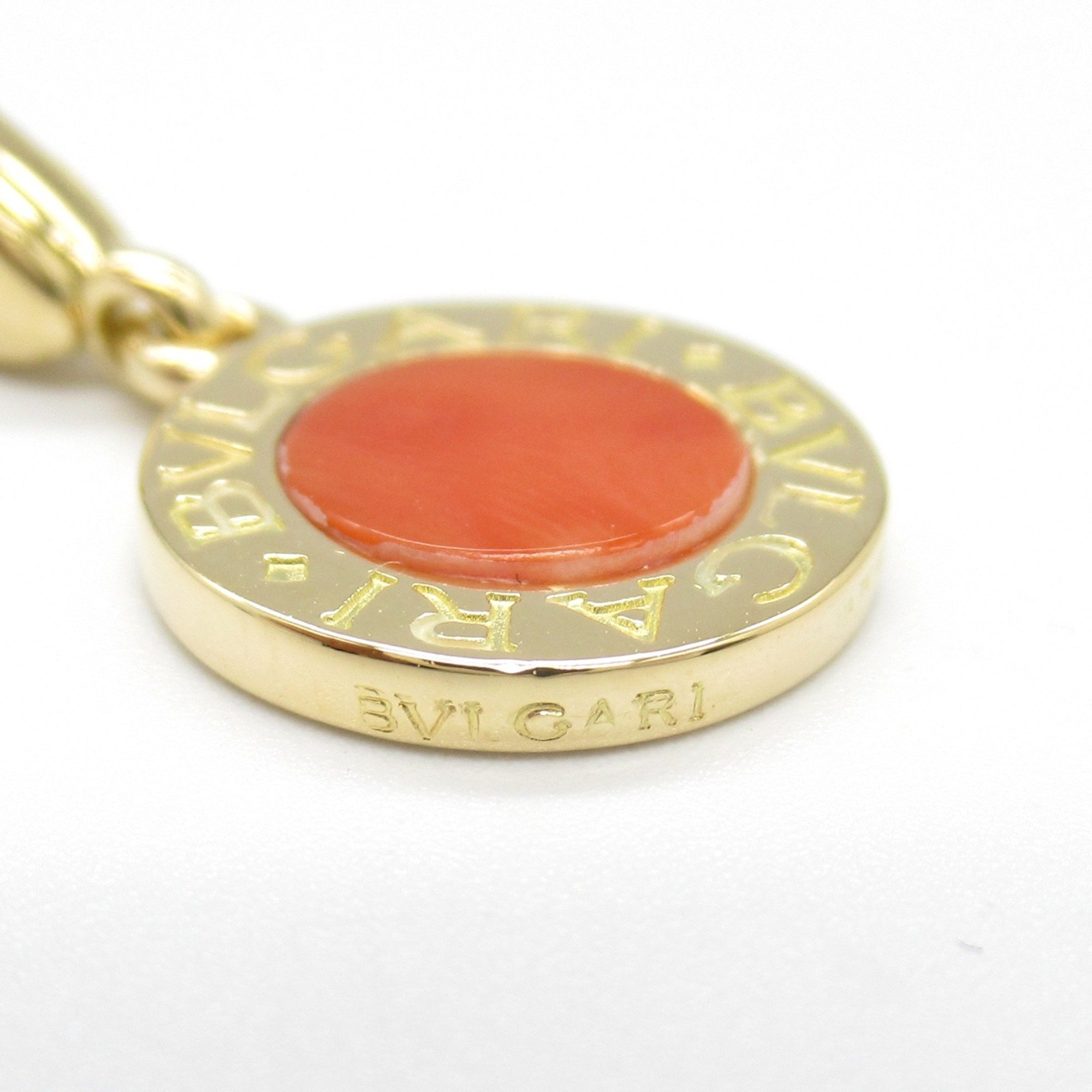 BVLGARI Coral Necklace K18 (Yellow Gold) Ladies Orange