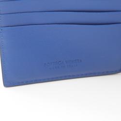 BOTTEGA VENETA Intrecciato Bi-fold Wallet Leather Men's Black Blue 619390VCPQ71015