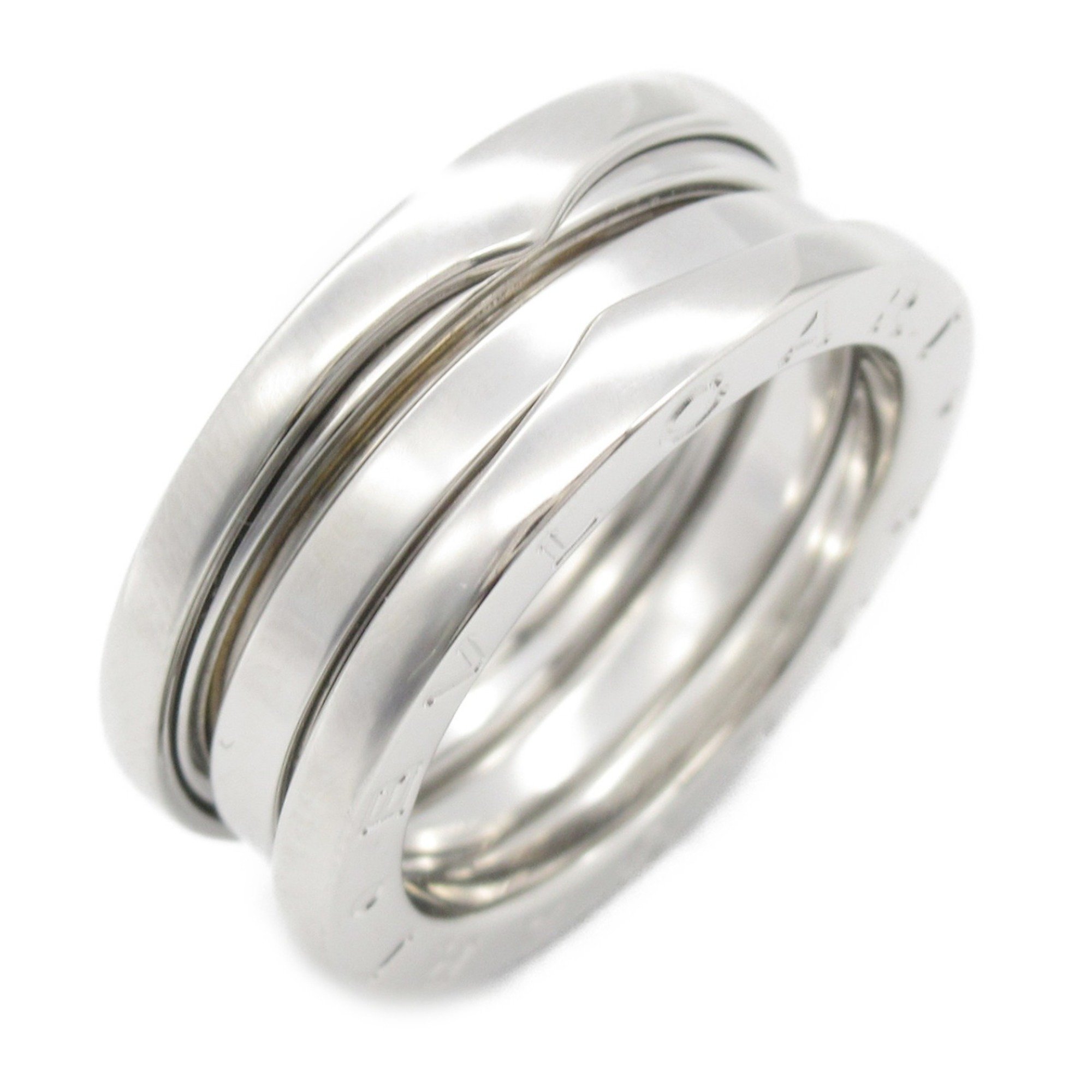 BVLGARI B-zero1 Ring, K18WG (White Gold), Men's, Women's, Silver