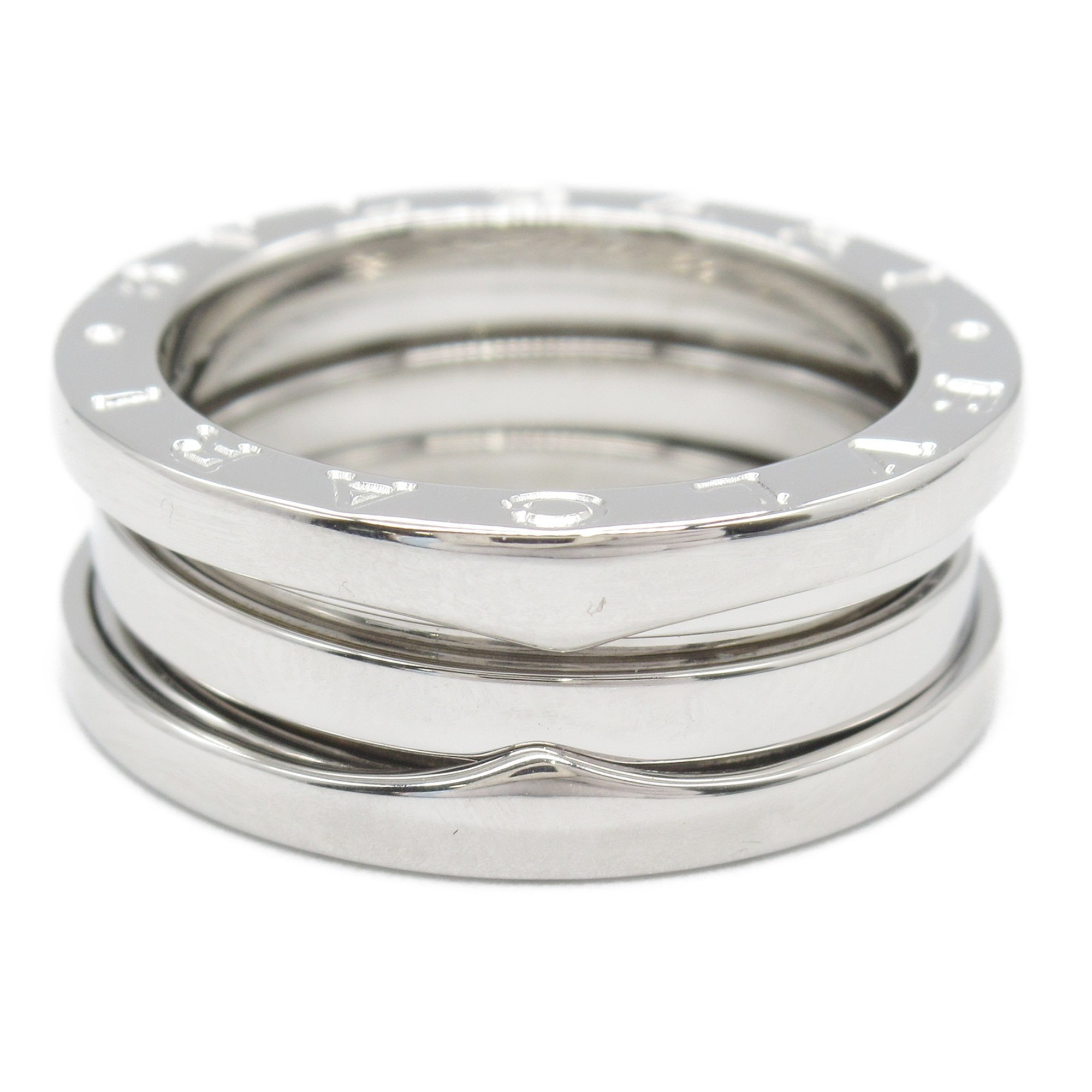 BVLGARI B-zero1 Ring, K18WG (White Gold), Men's, Women's, Silver