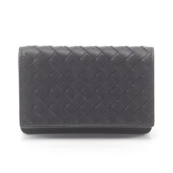 BOTTEGA VENETA Intrecciato Business Card Holder/Card Case Leather Men's Women's Black 174646V3UN14045