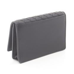 BOTTEGA VENETA Intrecciato Business Card Holder/Card Case Leather Men's Women's Black 174646V3UN14045