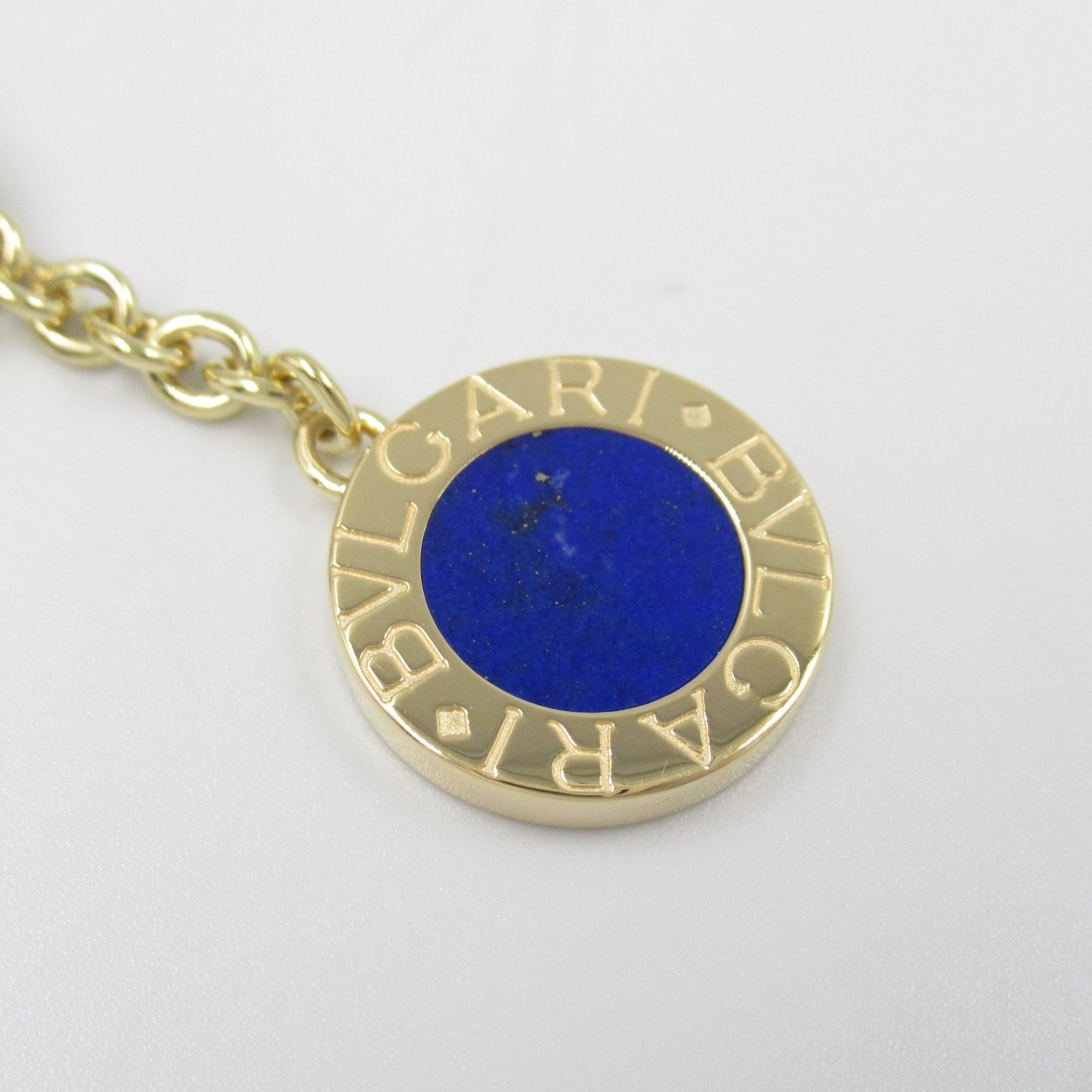 BVLGARI Lapis Lazuli Necklace K18 (Yellow Gold) Women's Blue Pink