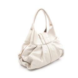 BVLGARI handbag, leather bag, silver, for women