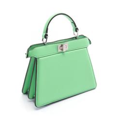 FENDI Peekaboo ISeeU Handbag Bag Leather Women's Green 8BN335 ABVE