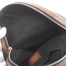 Berluti Explorer Waist Bag Body Coated Canvas Leather Men's Black Brown