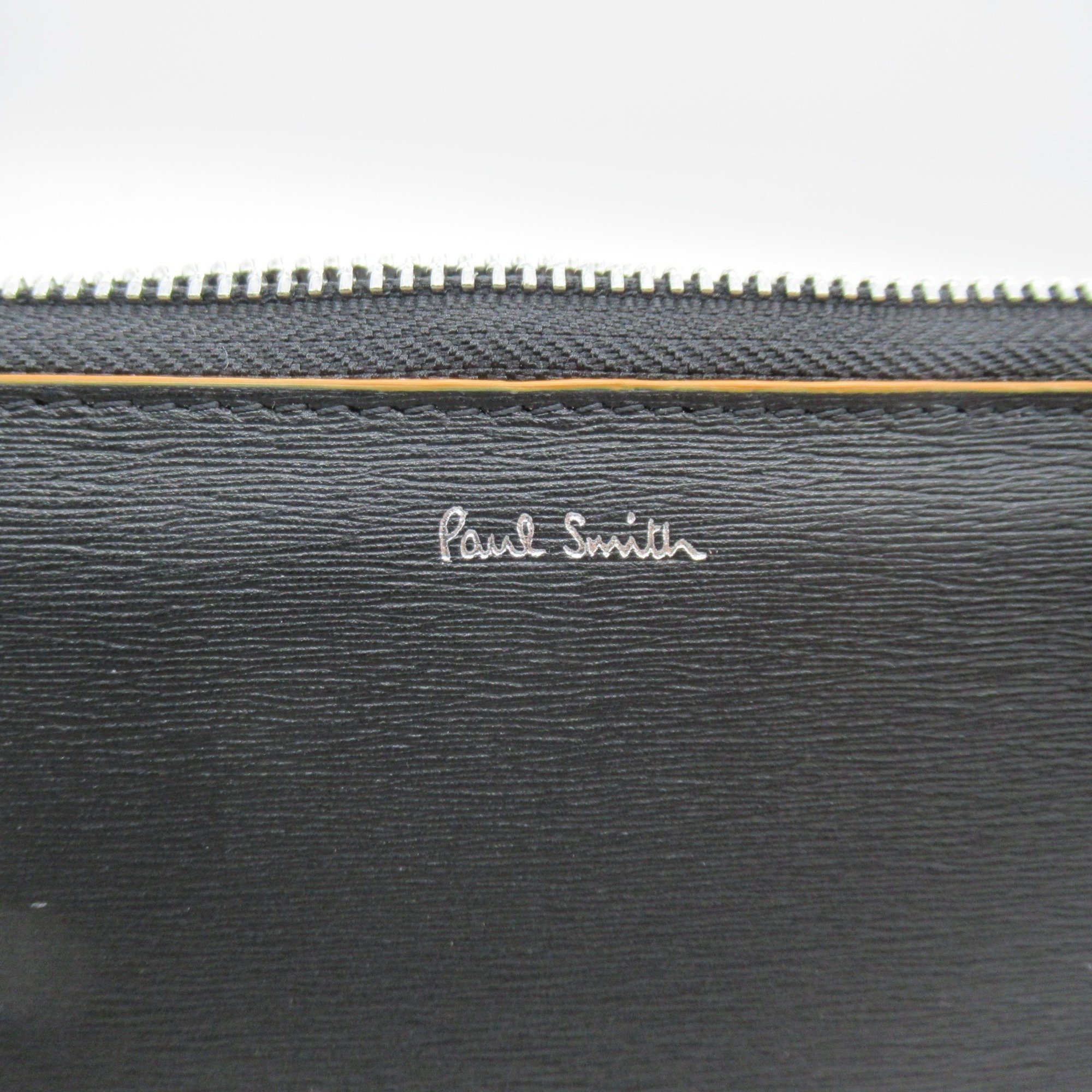 Paul Smith Round Long Wallet Leather Men's Women's Black 4778X78A