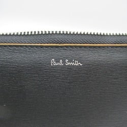 Paul Smith Round Long Wallet Leather Men's Women's Black 4778X78A