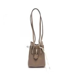 FENDI ORIGAMI MINI shoulder bag, leather, women's, beige, 8BS083APZAF11WS