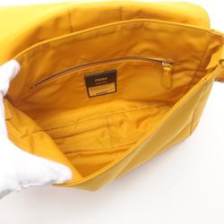 FENDI Baguette Messenger Bag Bucket Shoulder Nylon Women's Yellow 7VA537